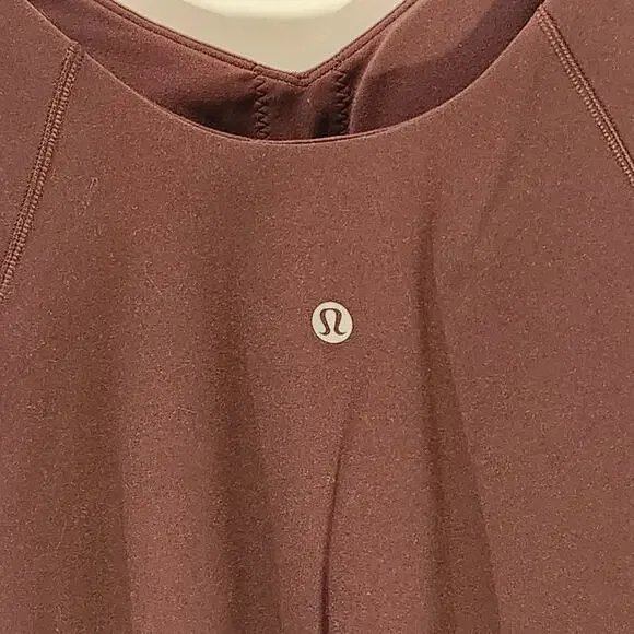 Lululemon Align Chocolate Brown Waist-Length Cami Tank Top Light Support Sz S - Picture 4 of 7